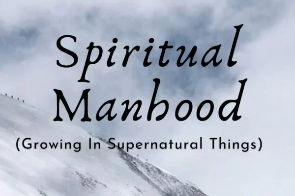 Spiritual Manhood Growing In Supernatural Things