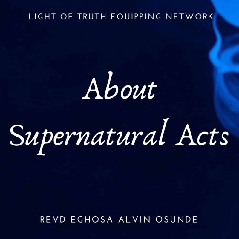 About supernatural acts